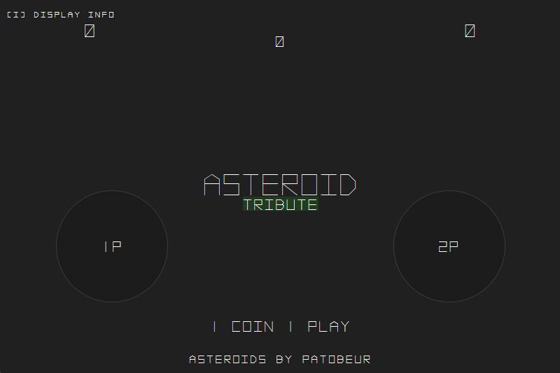 Aperçu du projet de jeu Asteroïdes